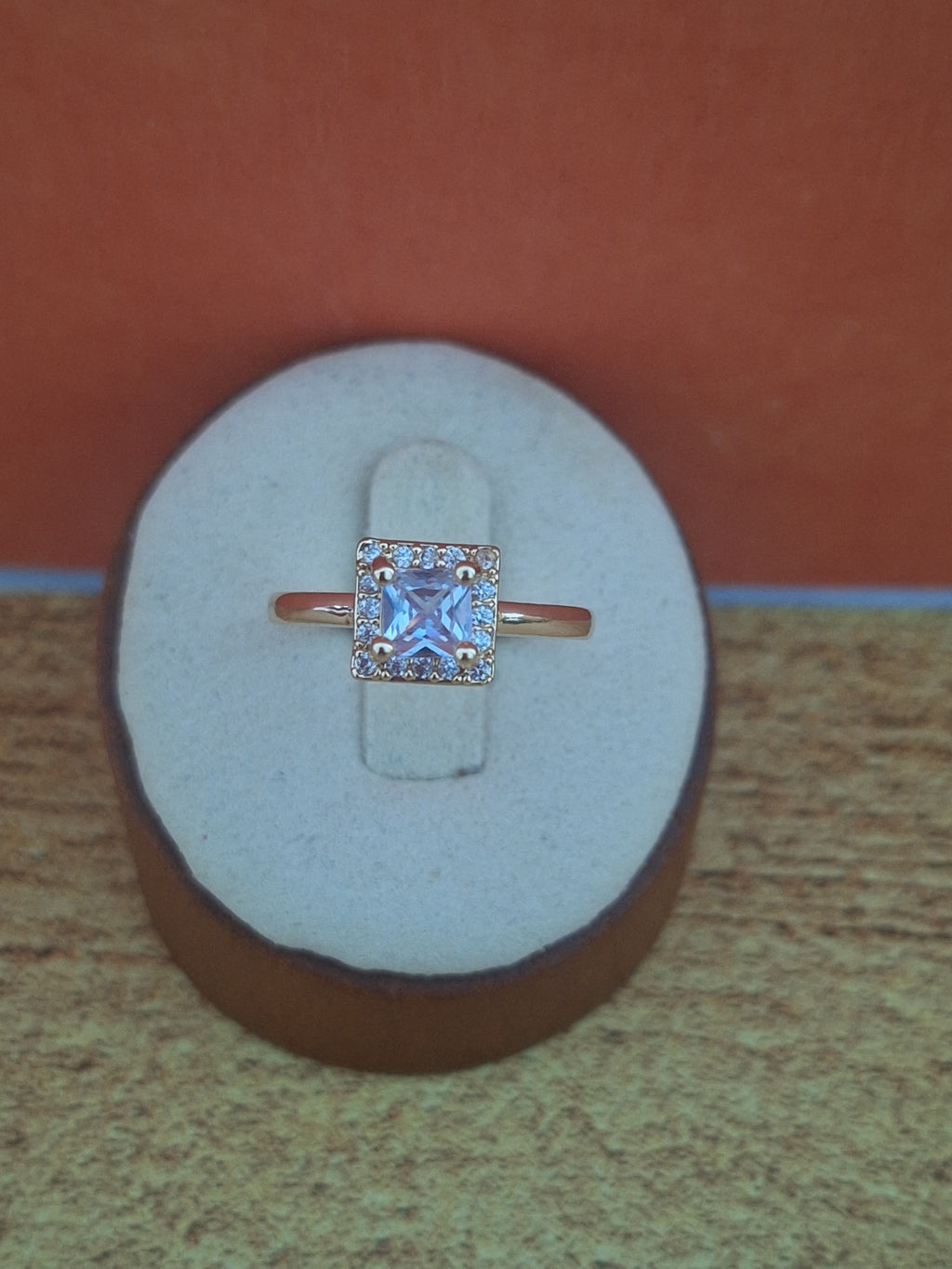 Bague solitaire carré