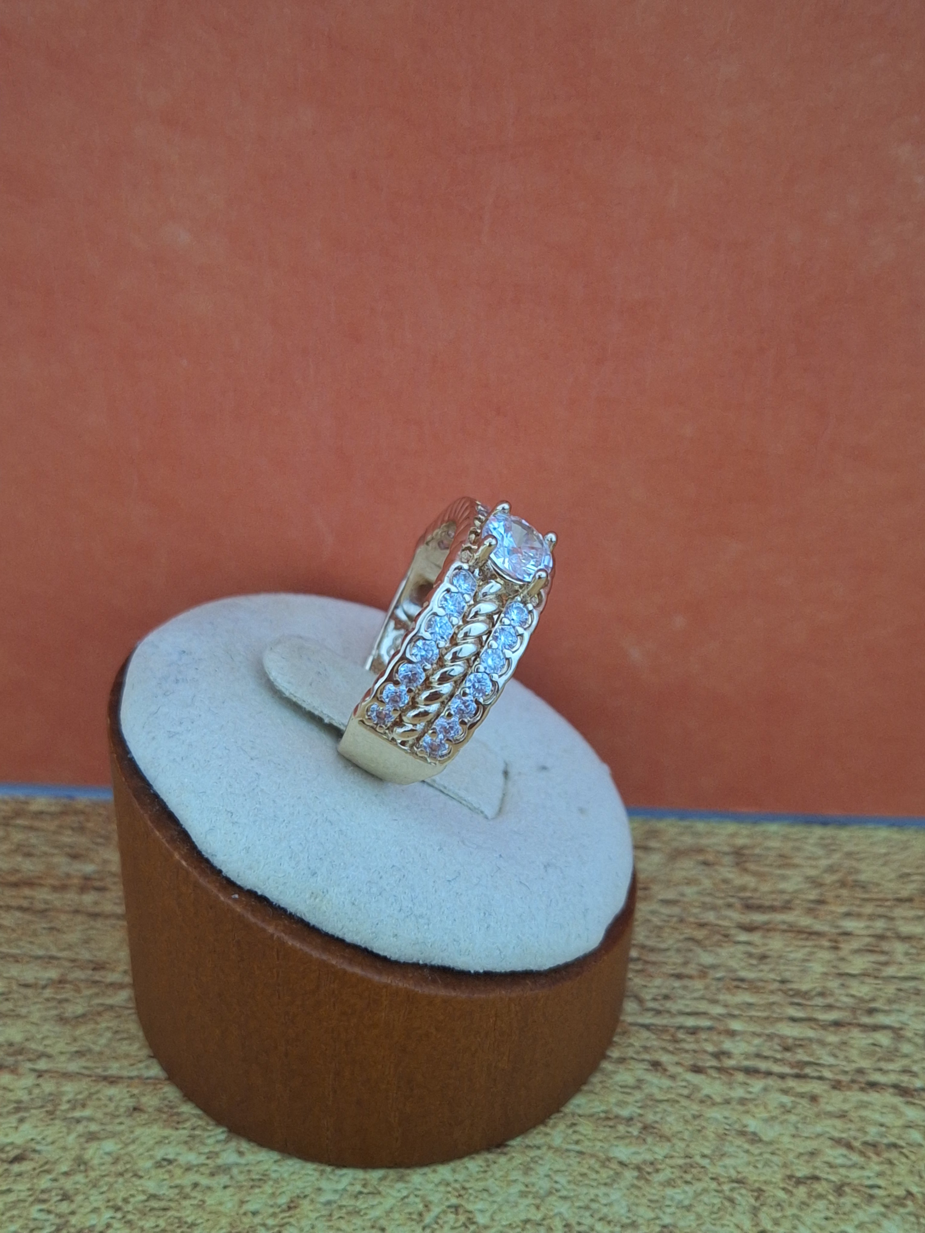 Bague solitaire doublé